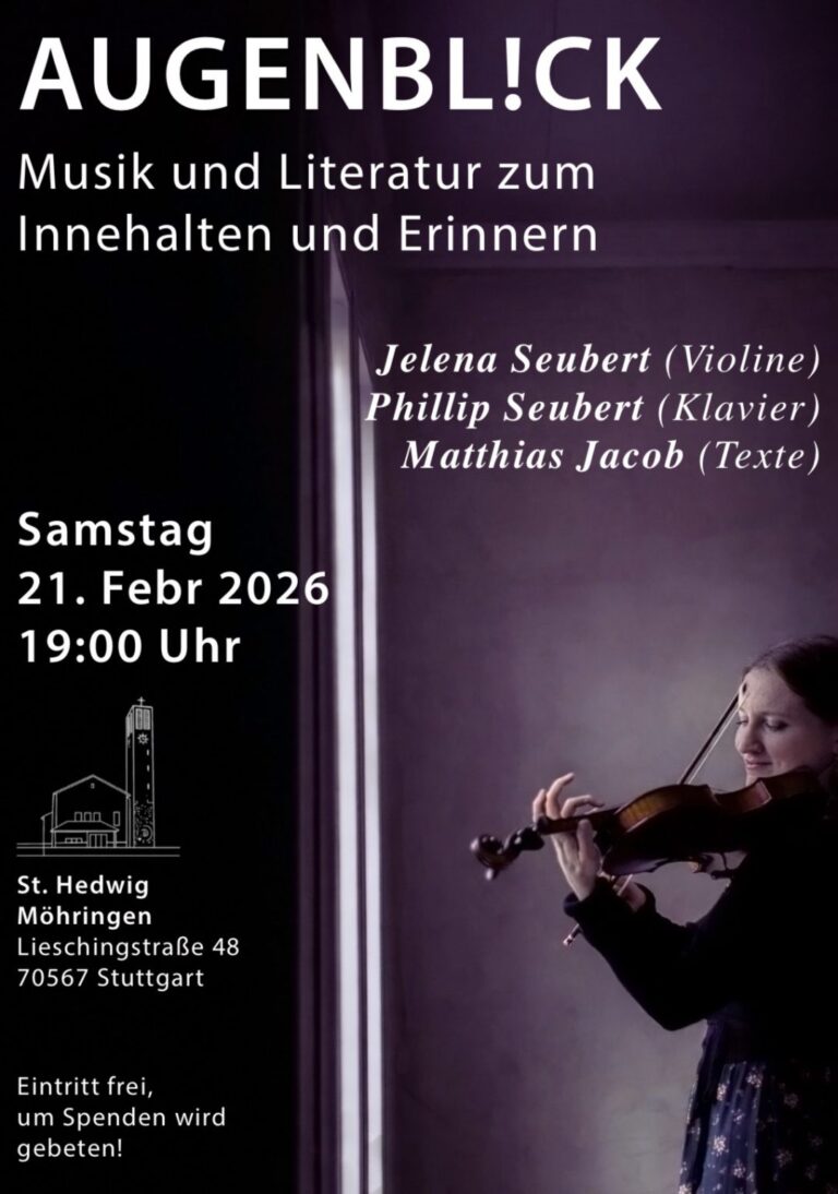 AUGENBL!CK – Musik und Literatur zum Innehalten und Erinnern